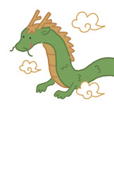 2024年　辰年の年賀状　文字なし