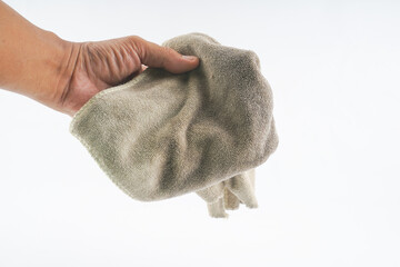 dirty cloth on white background 