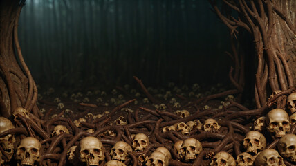 cave full of skulls