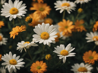 Colorful daisies