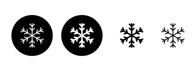 Snow icon set illustration. snowflake sign and symbol