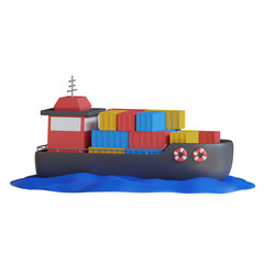 Obraz premium 3D Transportation Model with Various Types of Vehicles and Infrastructure. 3d illustration, 3d element, 3d rendering. 3d visualization isolated on a transparent background