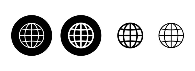 Web icon set illustration. go to web sign and symbol. web click icon. Global search icon