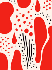 Winter lines dots shapes floral seamless pattern background. Good for fashion fabrics, children’s clothing, T-shirts, postcards, email header, wallpaper, banner, posters, events, covers, and more.