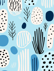 Winter floral seamless pattern background. Good for fashion fabrics, children’s clothing, T-shirts, postcards, email header, wallpaper, banner, posters, events, covers, and more.