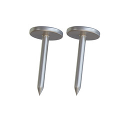 3D Nails with Various Sizes and Shapes for Construction and Decoration Projects.
3d illustration, 3d element, 3d rendering. 3d visualization isolated on a transparent background