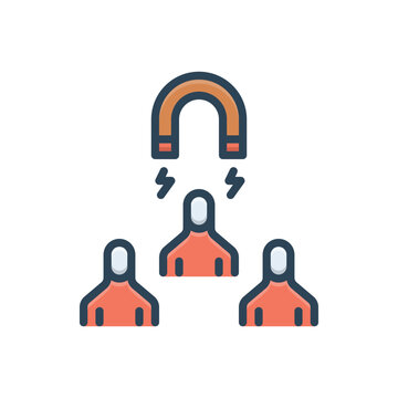 Color illustration icon for leading