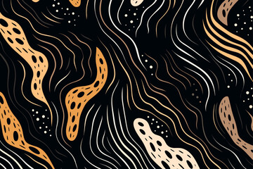 Beautiful wave seamless pattern background. Good for fashion fabrics, children’s clothing, T-shirts, postcards, email header, wallpaper, banner, posters, events, covers, advertising, and more.