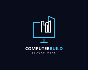  Computer Building Logo for Brand