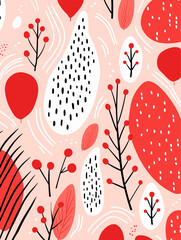 Winter floral seamless pattern background. Good for fashion fabrics, children’s clothing, T-shirts, postcards, email header, wallpaper, banner, posters, events, covers, and more.