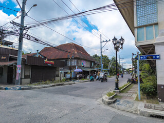 Fototapeta na wymiar Santa Rosa, Laguna, Philippines - Older Spanish Colonial homes in the town proper.