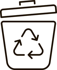 trash waste line icon illustration