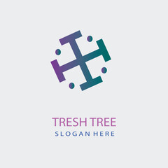 Obraz premium T business letter logo with colorful gradient. T logo branding icon for any business or technology brand.