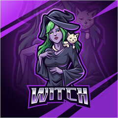 Fototapeta na wymiar Witch esport mascot logo design