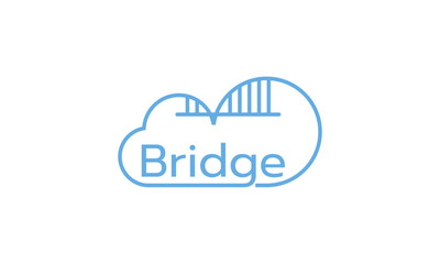 management business cloud bridge logo design