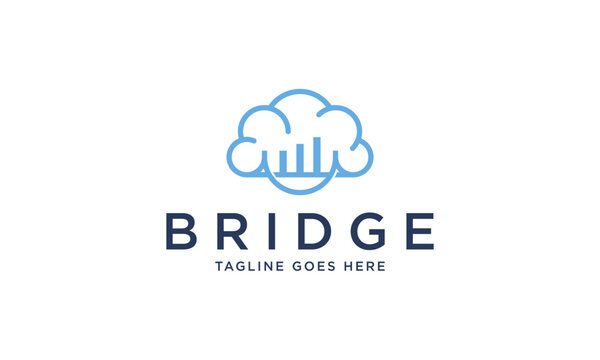 management business cloud bridge logo design