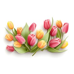 bouquet of tulips isolated on white bouquet of tulips isolated on white