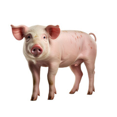 Pig on transparent background