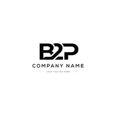 Minimalist B2P Letter Logo. Usable for Business Logo. Monogram Element