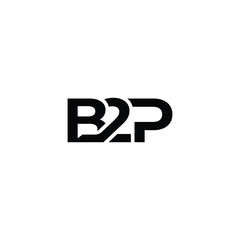 Minimalist B2P Letter Logo. Usable for Business Logo. Monogram Element