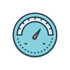 Color illustration icon for indicate