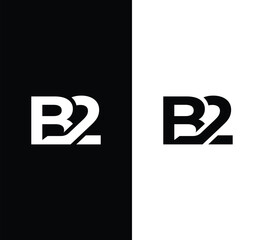 Monogram B2 Letter Logo Design. Usable for Business Logo. Logo Element