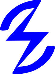 blue arrows isolated on lightning