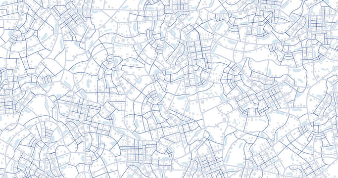 Blue city area, background map, streets. Skyline urban panorama. Cartography illustration. Abstract transportation background, street map. Widescreen proportion, digital design street map. Vector