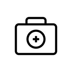 First Aid Box Kit Icon - Vector : Medical Theme, Pharmaceutical Theme, Healthcare Theme, Infographics and Other Graphic Related Assets.