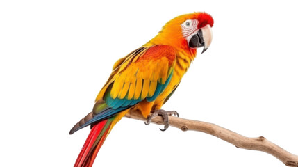 beautiful parrot on the transparent background
