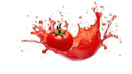 Tomato sauce splashing on the transparent background - obrazy, fototapety, plakaty