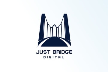 high bridge landmark minimalist elegant modern logo vector