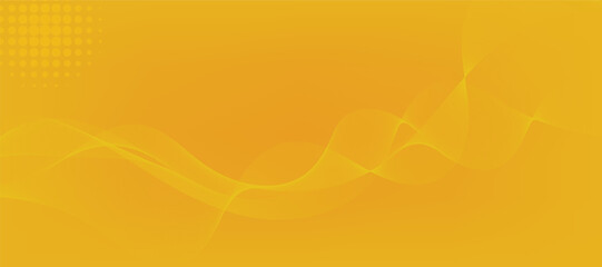 Modern orange gradient vector background with yellow orange wavy lines.