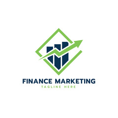 Financial marketing logo design creative concept for business and corporate use