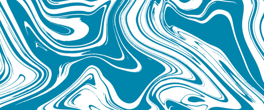 Vector blue marble acrylic seamless pattern with a transparent background.