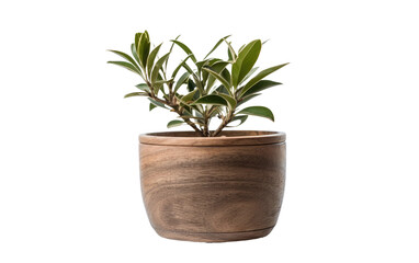 Natural Wood Plant Pot Transparent PNG