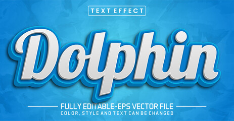 3d dolphin editable text effect