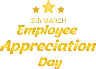 Happy Employee Appreciation Day, Employee of the month, Vector design PNG