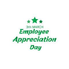 Happy Employee Appreciation Day, Employee of the month, Vector design PNG