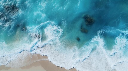 An AI illustration of a body of water with a large wave coming in towards the shore
