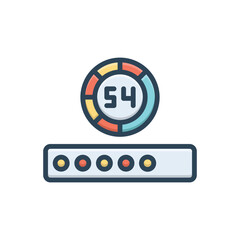 Color illustration icon for loading