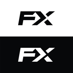 Monogram FX Letter Logo Design. Usable for Business Logo. Vector Logo