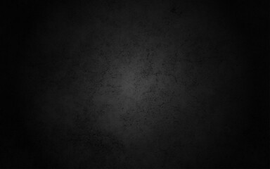 Vector illustration of old black background soft white watercolor grunge texture style center for adding your text. Dark wallpaper. Blackboard. Chalkboard