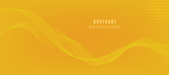 Modern orange gradient vector background with yellow orange wavy lines.