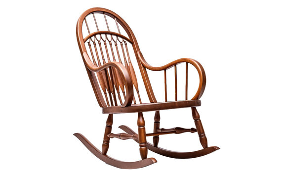 Retro Wooden Rocking Chair Design Transparent PNG
