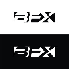 Minimalist BFX Letter Logo Design. Usable for Business Logo. Monogram