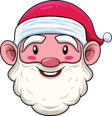 Free vector hand drawn flat santa claus characters. santa claus characters comic style. santa claus with gifts and candy cane outline line art 