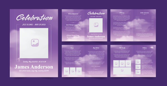 Funeral Program Template Funeral Program Bi-Fold Brochure Design