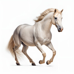 Obraz na płótnie Canvas white horse, isolated on a white background