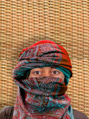 Beduine in seiner tradiitonellen Kleidung